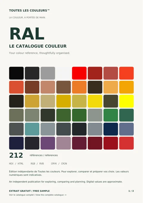 Découvrez le catalogue RAL